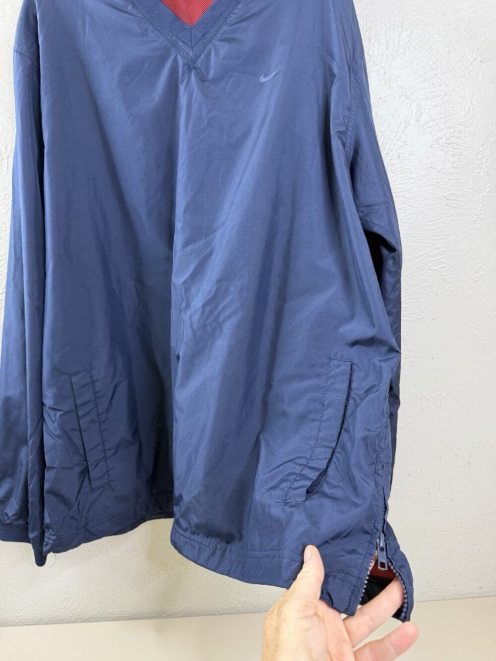 VTG 90s Nike Golf Jacket Men XXL Blue Pullover Windbreaker Crew Neck Nylon EUC - Picture 3 of 10